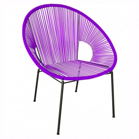 SILLA DECORATIVA CORDONES MORADA - Envío Gratuito