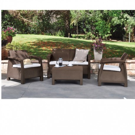 SET DE PATIO CORFU 4 PIEZAS - Envío Gratuito