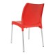SILLA DE PLÁSTICO SIN DESCANSABRAZOS ROJA - Envío Gratuito