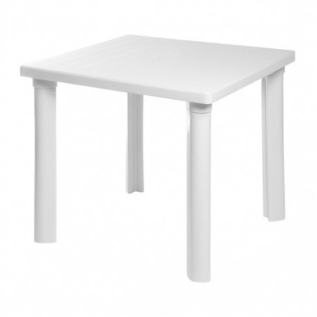 MESA CUADRADA BLANCA 72X80 CM RESINA - Envío Gratuito