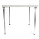 MESA OLYMPIA CON PATAS DE ALUMINIO BLANCA - Envío Gratuito