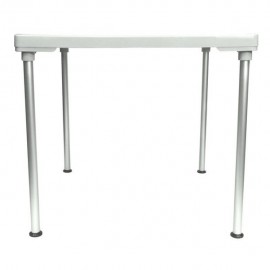 MESA OLYMPIA CON PATAS DE ALUMINIO BLANCA - Envío Gratuito