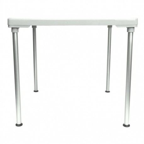 MESA OLYMPIA CON PATAS DE ALUMINIO BLANCA - Envío Gratuito