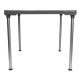 MESA OLYMPIA GRIS CON PATAS DE ALUMINIO - Envío Gratuito