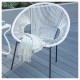 SILLA DECORATIVA CORDONES BLANCA - Envío Gratuito