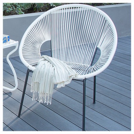 SILLA DECORATIVA CORDONES BLANCA - Envío Gratuito