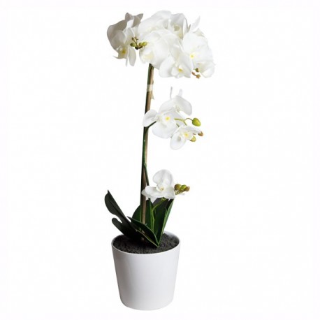 ORQUIDEA ARTIFICIAL 68 CM BLANCA - Envío Gratuito