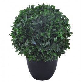 PLANTA ARTIFICIAL REDONDA MACETA NEGRA BETTER PLACE - Envío Gratuito