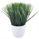 PLANTA ARTIFICIAL PASTO LARGO MACETA BLANCA BETTER PLACE - Envío Gratuito