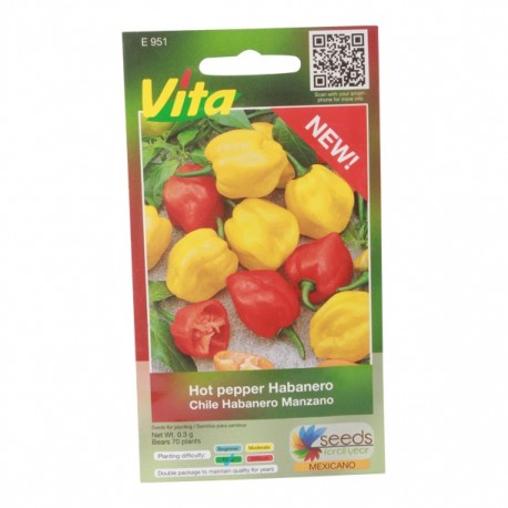 SEMILLAS DE CHILE HABANERO MANZANO 951 - Envío Gratuito