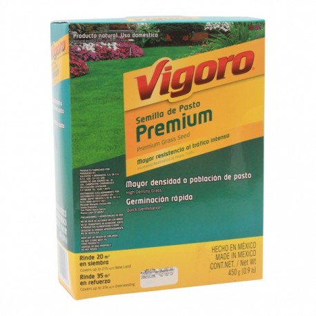 SEMILLAS DE PASTO PREMIUM 450 GR VIGORO - Envío Gratuito