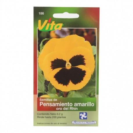 SEMILLAS DE PENSAMIENTO AMARILLO ORO DEL 186 - Envío Gratuito