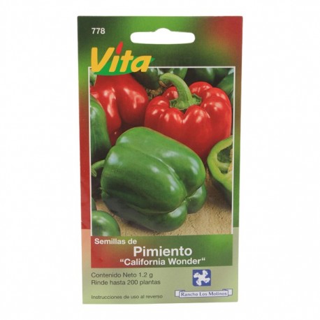 SEMILLAS DE PIMIENTO CALIFORNIA WONDER 778 - Envío Gratuito