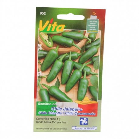 SEMILLAS DE CHILE JALAPEÑO 952 - Envío Gratuito