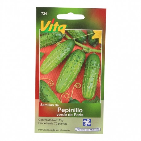 SEMILLAS DE PEPINILLO VERDE DE PARIS 724 - Envío Gratuito