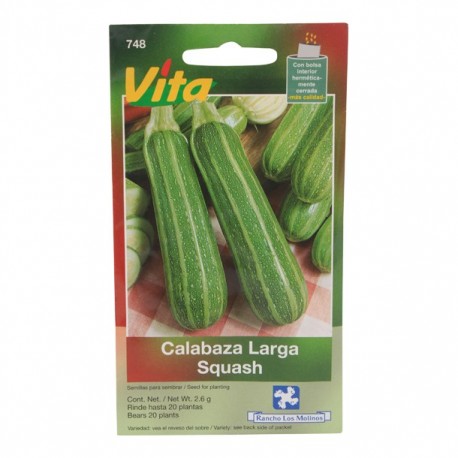 SEMILLAS DE CALABACÍN VERDE DE ITALIA 748 - Envío Gratuito
