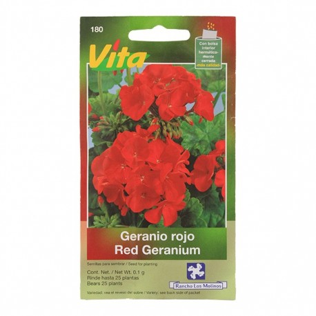 SEMILLAS DE GERANIO ROJO HF2 0180 - Envío Gratuito