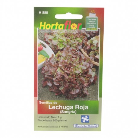 SEMILLAS DE LECHUGA ROJA (SANGRIA) - Envío Gratuito