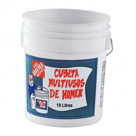 CUBETA MULTIUSOS HOMER BLANCO 19L - Envío Gratuito