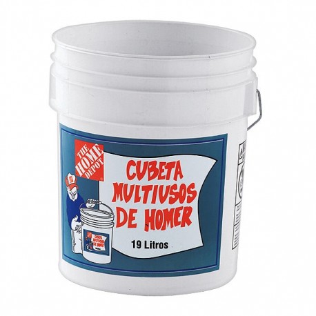 CUBETA MULTIUSOS HOMER BLANCO 19L - Envío Gratuito