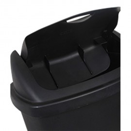 BOTE DE BASURA SWING-TOP NEGRO 50 L - Envío Gratuito