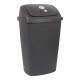 BOTE DE BASURA SWING-TOP NEGRO 50 L - Envío Gratuito