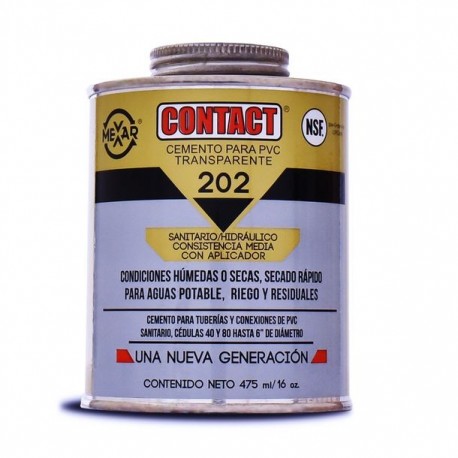 CEMENTO CONTACT PVC TRANSP 16OZ 474 ML - Envío Gratuito