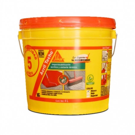 ACRIL TECHO ROJO 5 ANOS GALON 4.72 KG - Envío Gratuito