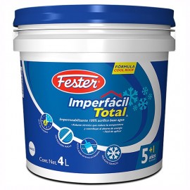 IMPERMEABILIZANTE FESTER IMPERFACIL TOTAL 6 AÑOS BLANCO 4L - Envío Gratuito