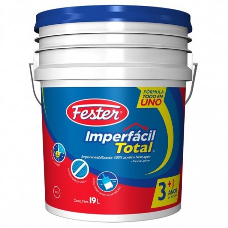 IMPERMEABILIZANTE FESTER IMPERFACIL TOTAL TOTAL 4 AÑOS ROJO 19L - Envío Gratuito