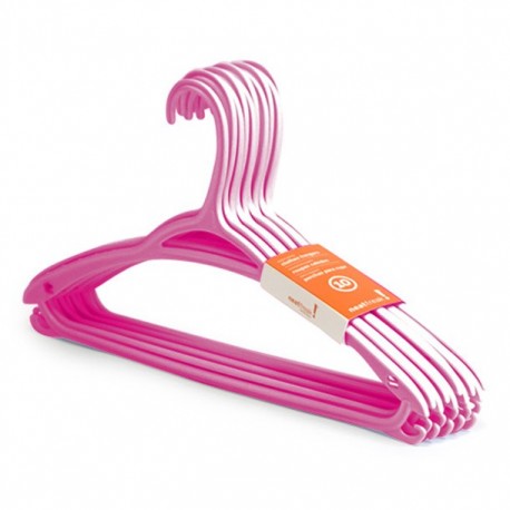 GANCHO DE PLÁSTICO COLOR ROSA 10 PIEZAS - Envío Gratuito