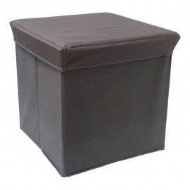 CUBO ASIENTO PLEGABLE PARA ALMACENAJE GRIS - Envío Gratuito