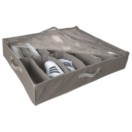 ZAPATERA BAJO CAMA DELUXE CAFÉ 60X75X15CM - Envío Gratuito