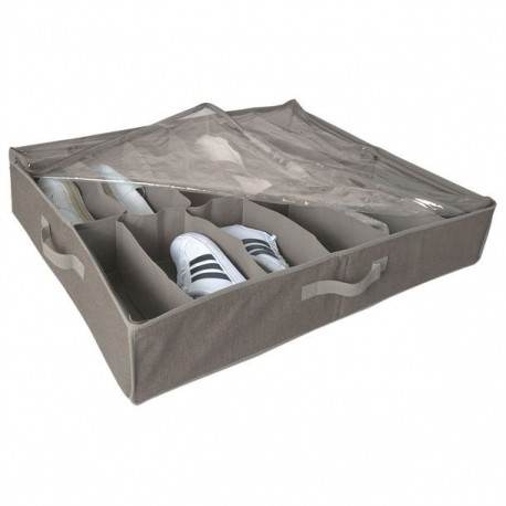 ZAPATERA BAJO CAMA DELUXE CAFÉ 60X75X15CM - Envío Gratuito
