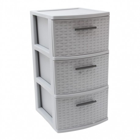 TORRE DE 3 CAJONES GRIS - Envío Gratuito