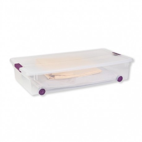CAJA TRANSPARENTE BAJO CAMA 57 L 88 X 47.6 X 17.8 CM - Envío Gratuito