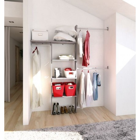 CLOSET PRACTICO 190 CM GRIS TOUCH - Envío Gratuito