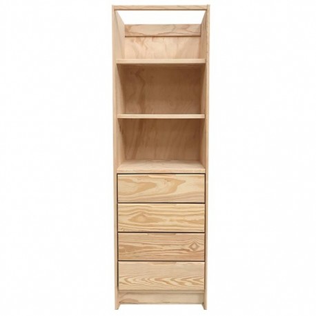 CAJONERA PINO MOD 4C 58.4X40.2X188.5CM - Envío Gratuito