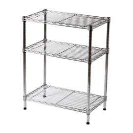 ESTANTE DE 3 NIVELES CROMO 35.5 X 60.9 X 76.2 CM - Envío Gratuito