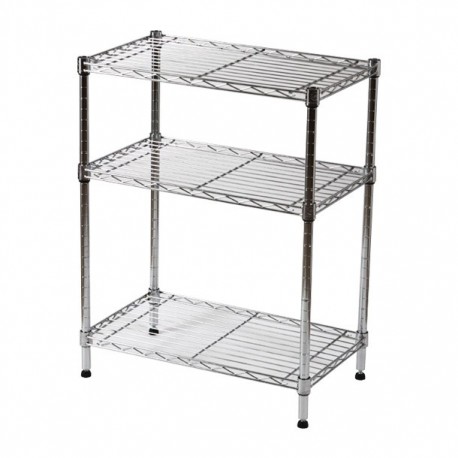 ESTANTE DE 3 NIVELES CROMO 35.5 X 60.9 X 76.2 CM - Envío Gratuito