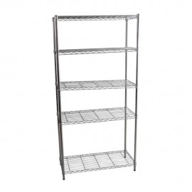 ESTANTE 5 NIVELES CROMO 40.4X90.4X183.6 CM - Envío Gratuito