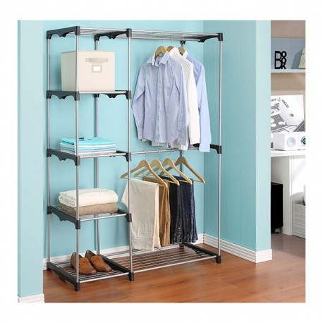CLOSET TUBULAR 2 NIVELES 49 X 115 X 173 CM - Envío Gratuito
