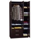 ROPERO 3 PUERTAS 2 CAJONES 180 X 89.6 X 49.5CM. - Envío Gratuito