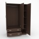 ROPERO 3 PUERTAS 2 CAJONES 184.5 X 119 X 61CM. - Envío Gratuito
