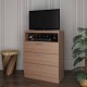MEDIA CAJONERA DELUXE NOGAL 110X80X40 CM - Envío Gratuito