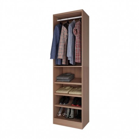 COLGADOR CON ZAPATERA DELUXE NOGAL 210X60X40 CM - Envío Gratuito