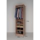 COLGADOR CON ZAPATERA DELUXE NOGAL 210X60X40 CM - Envío Gratuito