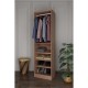 COLGADOR CON ZAPATERA DELUXE NOGAL 210X60X40 CM - Envío Gratuito