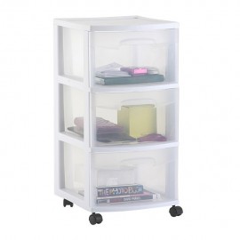 CARRO 3 CAJONES BLANCO CHICO 36.8 X 32.1 X 65.1 CM - Envío Gratuito