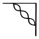 MÉNSULA TRENZA 20X20 CM 5 NEGRO - Envío Gratuito